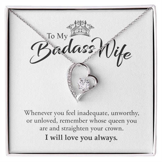 To My Badass Wife | I Will Love You Always - Forever Love Necklace